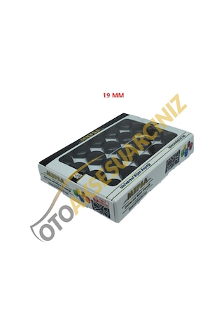 A Kalite Mefsa Bijon Kapağı Düz 19 Mm Siyah 20 Li Set