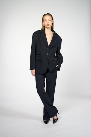 Thalure Kadın Lacivert Oversize Blazer Lacivert