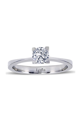 Lova F Renk 0,45 Karat Pırlanta Tektaş Yüzük - 1030009