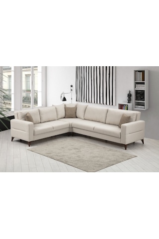 Kristal 3+köşe+2 Köşe Takımı Bej