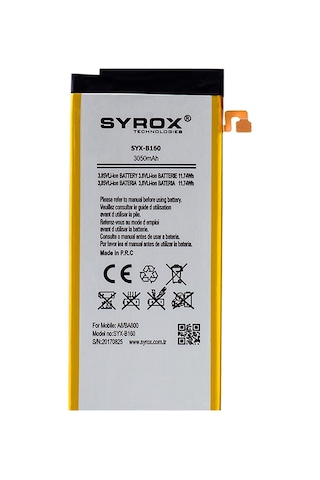 Syrox Samsung Uyumlu Galaxy A8 Ba800 Batarya 3050 Mah B160
