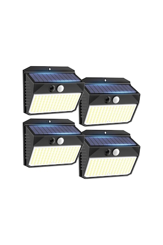 Sigrill 4 Lü Solar Bahçe Işıkları, Hareket Sensörlü, 150 Led, 3 Modlu, Ip65 Su Geçirmez, Solar Duvar Lambası Güneş Enerji Çok Renkli