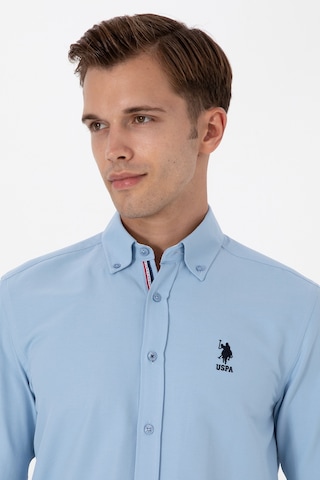 U.s. Polo Assn. Erkek Açık Mavi Gömlek Desenli 50317249-vr003 Acık Mavı