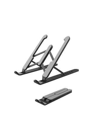 Yuntech01 Ergonomik Dizaynlı 6 Seviye Ayarı, Soğutma Fonksiyonu, 20kg Yük Taşıma Kabiliyeti Notebook Standı - Siyah Siyah