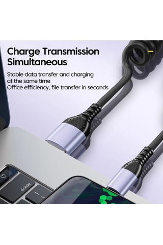 Tongxida 25 Cm 1 M Araba Usb C Kısa Hızlı Şarj Veri Kablosu 6a Çift Usb C To Usb C 0.25m-1m