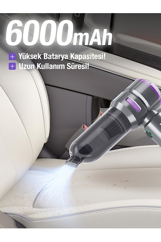 Auhma Ahv-01 Kablosuz Hava Üfleyici 15000pa Vakum Gücü 3 Kademeli Hız Araç Süpürgesi