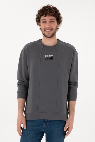 U.S. Polo Assn. Erkek Bisiklet Yaka Antrasit Comfort Fit Sweatshirt 50293430-VR006