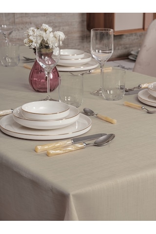 Cotton Box Plain Masa Örtüsü Bej 155x220