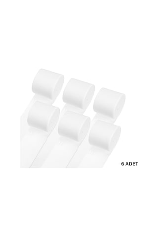 Beyaz Krapon Kağıdı Rulosu, 6 Lı Paket, Çiçek Yapım, Parti, El İşi Süsleme Kağıdı, 4.5 Cm X 22 Metre