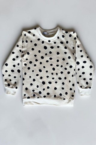 Minik Motion 3'lü Set Çocuk Baskılı 2 İplik Penye Sweatshirt Küçük Baskılı - Puantiye