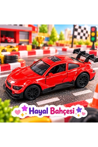 Metal Çek Bırak Araba Koleksiyonluk Kırmızı
