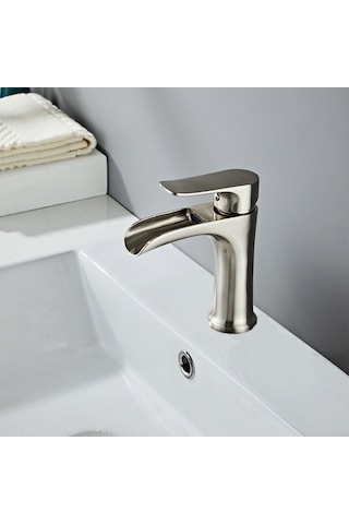 Fause Lavabo Bataryası Şelale Fırçalanmış Nikel Klb112-br Nikel