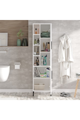Yurudesign Vitale Çok Amaçlı Dolap Banyo Dolabı Beyaz Vı2-W Beyaz