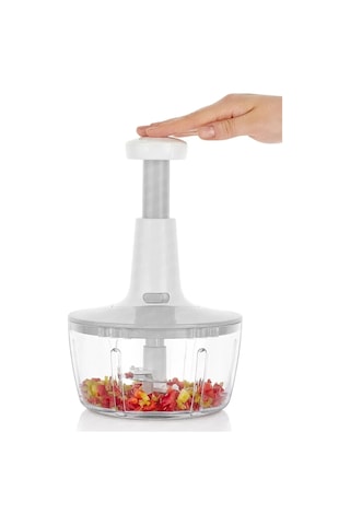 Tedar Yakut Üstten Basmalı El Rondo Blender Çelik Bıcaklı Beyaz Najmaddin