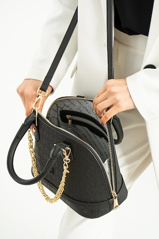 Just Polo Kadın Zincir Detaylı Lüks El Ve Omuz Çantası Shopper Ebat : 25x22 Cm Siyah