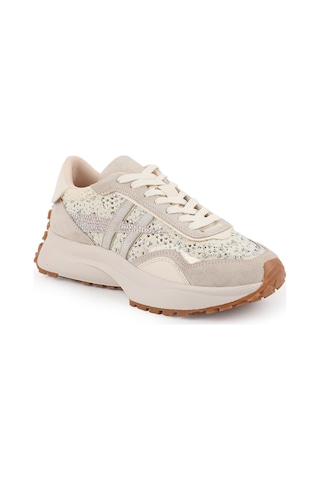 Lbr Libero L083.83161 Taş İşlemeli Kalın Tabanlı Kadın Sneaker Bej