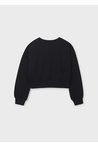 Mayoral Siyah Kız Çocuk Pul Detaylı Sweatshirt 7421 Siyah