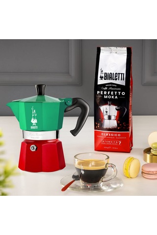Bialetti - Express Italia: 6 Cups Ocak Üstü Espresso Pişirici - 270ml - Karma Renk - Alüminyum Gövde - Patentli Güvenlik Valfi - Tüm Ocak Türleri İçin Uygundur İndüksiyon Hariç Sku: Smg869001020977