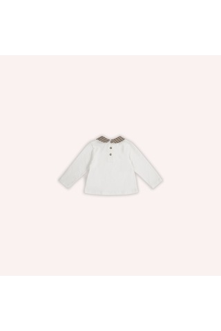 Panço Kız Çocuk Bebe Yakalı T-shirt Gül Kurusu 2421gb05009-4974 001