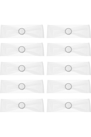 Reedark 10 Adet Esnek Sandalye Kılıfı Kurdele - Düğün, Parti Ve Toplantı Dekorasyonu İçin 7 Renk Seçeneği Diğer