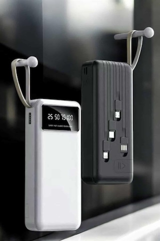 20.000 Mah Led Işıklı Lcd Ekran Usb Girişli Type-c Semeglbl - 11 Lightning Powerbank Çok Renkli