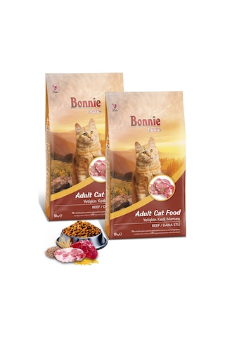 Bonnie Sığır Etli Yetişkin Kedi Maması 2 x 10 KG