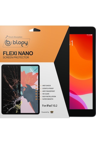 Blogy Apple Uyumlu iPad  Pro 10.2 Flexi Nano Ekran Koruyucu