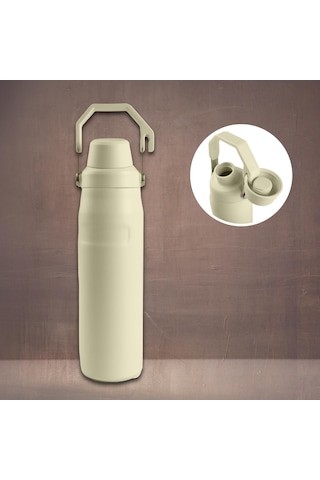 720 Ml Paslanmaz Çelik Çift Katmanlı Termos Krem Krem
