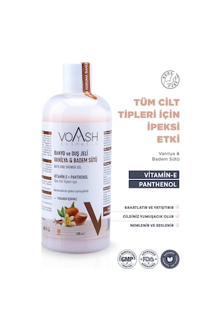 Voyash Cosmetic Vanilya & Badem Sütü Banyo ve Duş Jeli 400 ML