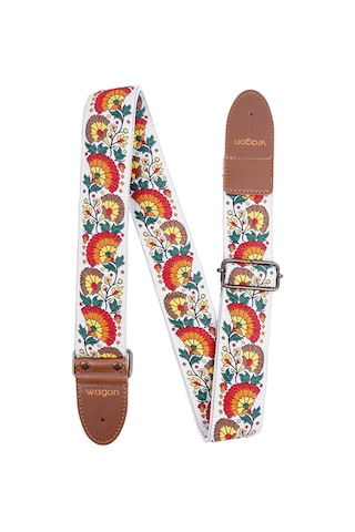 Wagon Straps Vintage Serisi Gitar Askısı - Flower Rainbow