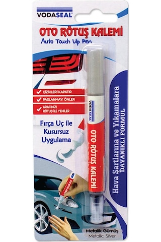 Vodaseal Fırça Uçlu Oto Rötuş Kalemi 5 Ml. - Metalik Gümüş Gri