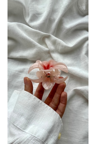 Lotus Mandal Toka Mandal Saç Tokası Kadın Saç Tokası - Aksesuarı Pudra Pembe