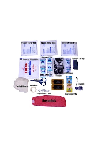 Araç Için Trafik Yönetmeliğine Uygun Ilk Yardım Çantası Ilkyardım N11.621