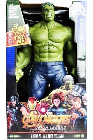 Hulk Yeşil Dev Adam Oyuncak Karakter Figür Sesli Işıklı 30 Cm