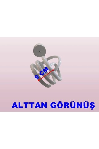 Dmr Sarmal İmza Sarkıt Led Avize Beyaz Kasa Üç Renk 6500k/4000k/3000k Beyaz /ılık Beyaz/sarı Günış Çok Renkli