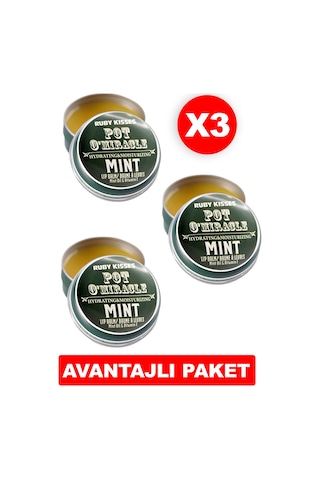 Ruby Kisses Nane Yağı Dudak Nemlendiricisi 3 x 10 G