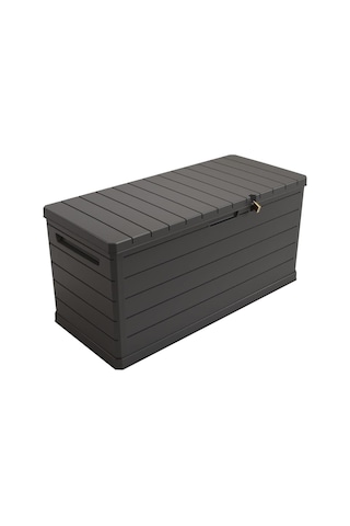 Plast Amalfi Bahçe Sandığı Plastik Koyu Gri 340 Lt A350 52x119x57 Cm