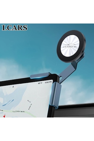 Honeybeeshop Yc26 P10s Plastik Model Araba Telefon Tutucu Alüminyum Taban Manyetik Navigasyon Braketi Titreşim Önleyici Tesla Model Y 3 Ekran Uyumlu