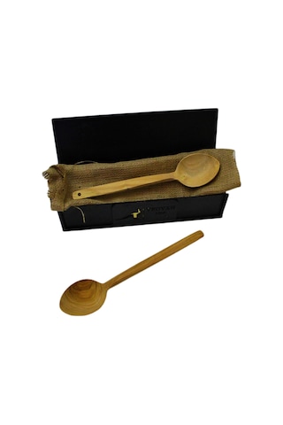30 CM Büyük Boy Zeytin ve Şimşir Tahta Kaşık Seti