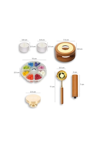 Sanat Temalı Mum Mührü Seti Sarı 1 Karışık