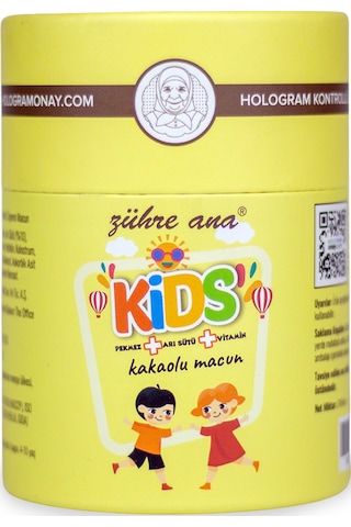 Zühre Ana Kids Arı Sütü Pekmez Vitamin Katkılı Kakaolu Macun 240 G