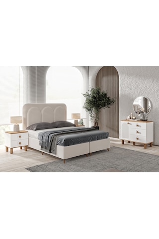 Rosa 6 Kapaklı Komple Mdf Yatak Odası Takımı