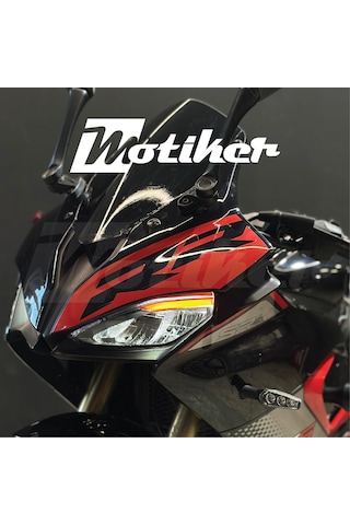Rks Qj Srk125r Far Üstü Kaş Tasarım Kırmızı Şeffaf Sticker Etiket