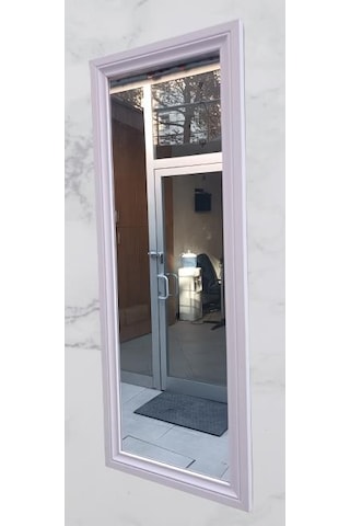 Boy Ayna MDF Çerçeve 1Sınıf Ayna Parlak Beyaz Boya El yapımı  Kutuda sevk Beyaz