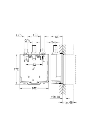 Grohe Eurosmart Cosmopolitan T Ankastre Montaj Kutusu 36322001