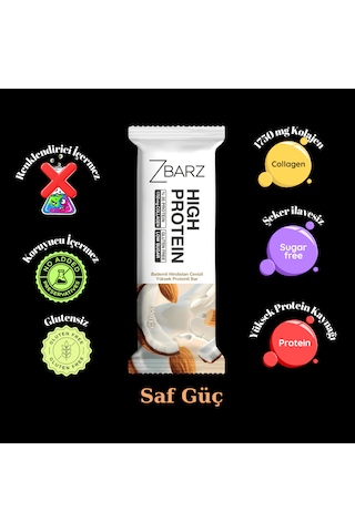 Zbarz Bademli Hindistan Cevizli Yüksek Proteinli Bar 12 x 35 G