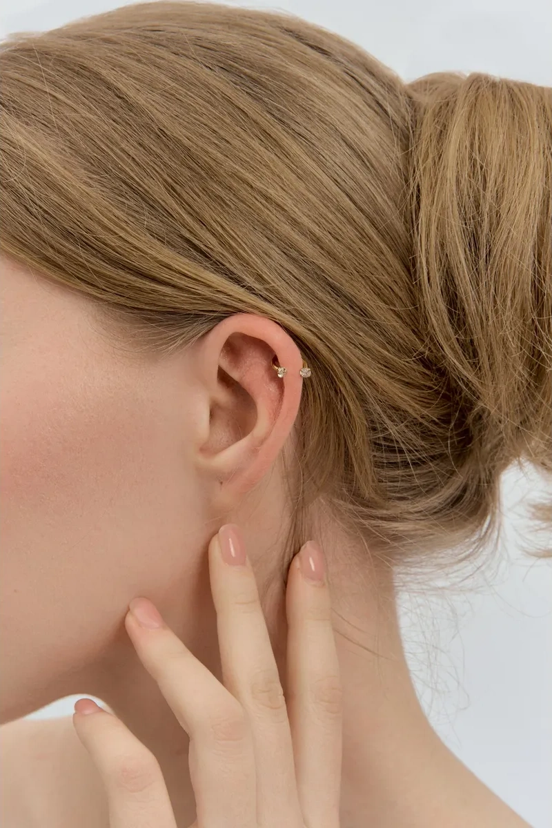 Vladı S Kulak, Kıkırdak İçin Halka Piercing 203597089 Gri