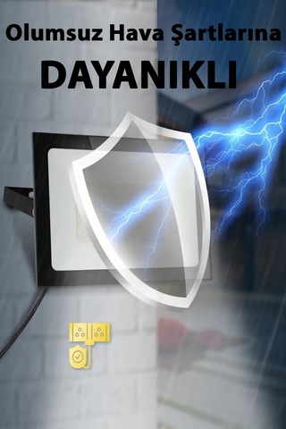 Led Projektör 100 W Gün Işığı İp 66 Su-toz Geçirmez 7200 Lm Smd Led Yüksek Işık 1 Adet