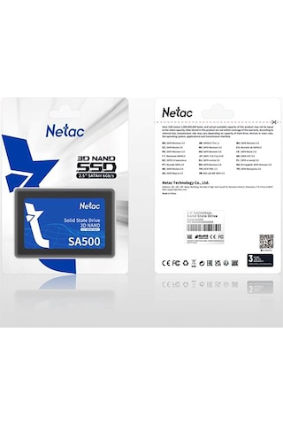Netac SA500 2.5" 512 GB 520/450 MB/S SATA 3 SSD