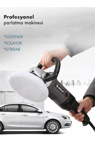 Assur Pro 1200w Polisaj Makinesi Devir Ayarlı 6 Kademeli 180mm Pasta Cila-2578